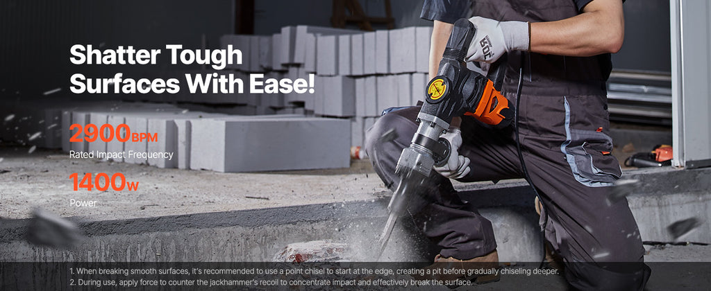 SucceBuy 1400W Electric Demolition Jack Hammer