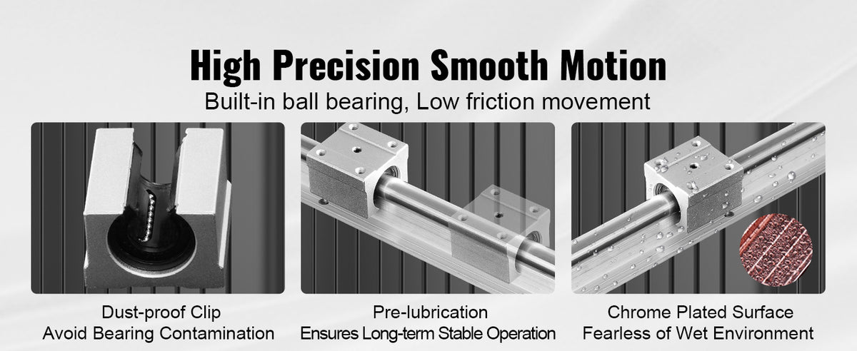 SucceBuy SBR Linear Guide Rail Set with Bearing Blocks