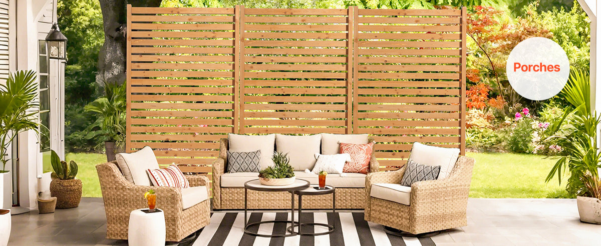 VEVOR Wooden Privacy Screen Outdoor Privacy Screen Freestanding Wood Privacy Panel with Stand Outdoor Divider for Balcony Patio