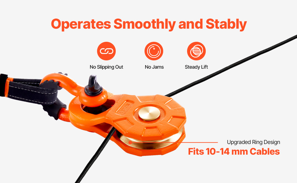 SucceBuy 30T Single Swivel Rope Pulley Winch Snatch Block for 0.4" - 0.55" Rope Towing & Recovery on Truck Tractor ATV & UTV