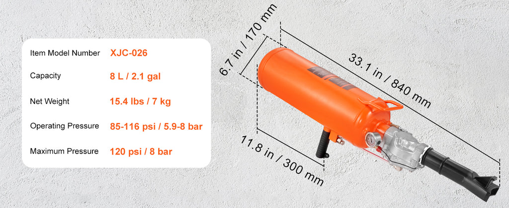 SucceBuy Tire Bead Seater 8L/9L Air Tire Bead Blaster Handheld & Portable Inflation Tool for Truck ATV Car Tractor Tire Repairs