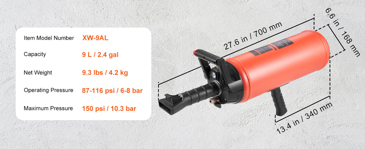 SucceBuy Tire Bead Seater 8L/9L Air Tire Bead Blaster Handheld & Portable Inflation Tool for Truck ATV Car Tractor Tire Repairs