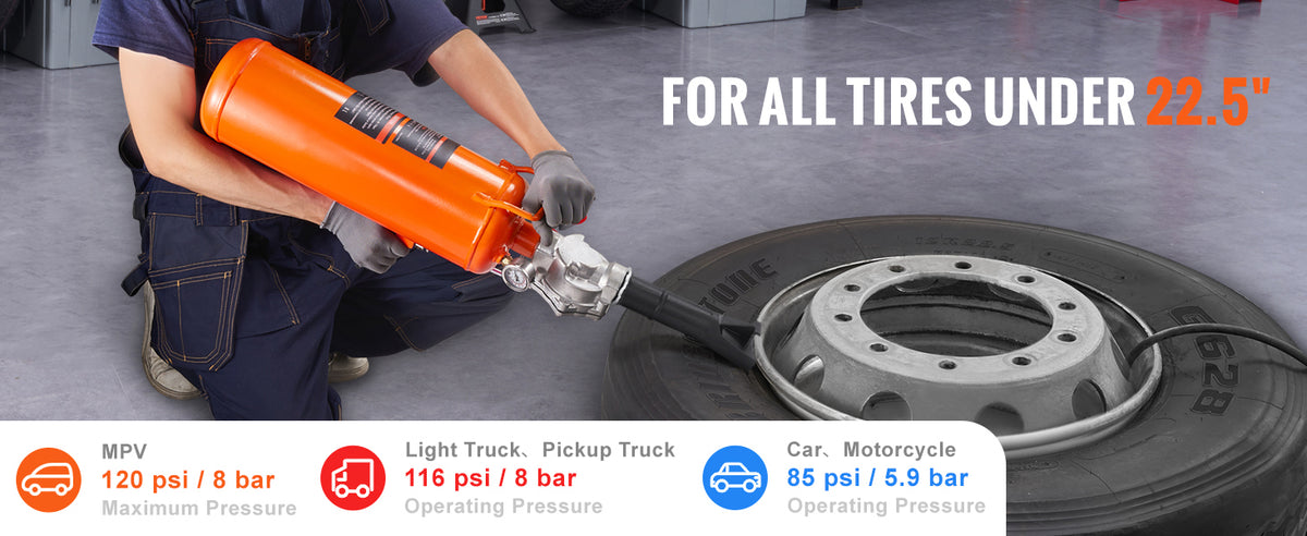 SucceBuy Tire Bead Seater 8L/9L Air Tire Bead Blaster Handheld & Portable Inflation Tool for Truck ATV Car Tractor Tire Repairs