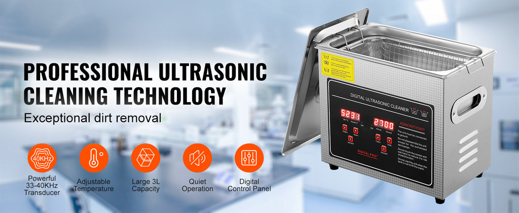 SucceBuy 2L 3L 6L 10L 22L 30L Ultrasonic Cleaner Stainless Steel Portable Heated Cleaning Washing Machine Ultrasound Appliance