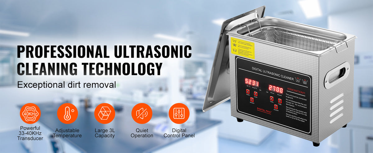 SucceBuy 2L 3L 6L 10L 22L 30L Ultrasonic Cleaner Stainless Steel Portable Heated Cleaning Washing Machine Ultrasound Appliance