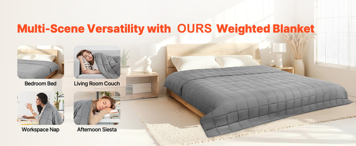 SucceBuy Weighted Blanket 20lb 88x104in King Size Cooling Breathable Blanket w/ Glass Beads All-Season Use for 200-250lb Adults